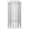 vidaXL Gabion hevet seng s&oslash;lv 50 x 100 x 100 cm Galvanisert St&aring;l