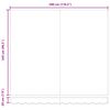 vidaXL Innvendbar Markise Rød og hvit 300 x 250 cm stoff