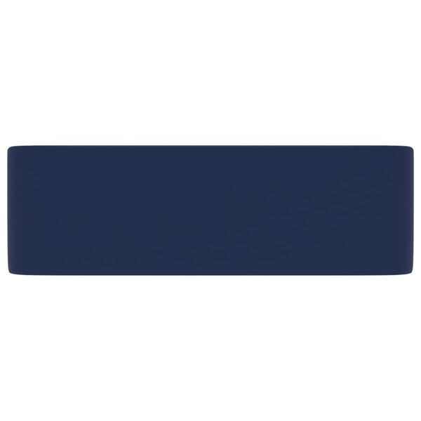 vidaXL Luksuriøs servant matt mørkeblå 41x30x12 cm keramisk