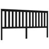 vidaXL Sengegavl svart 186x6x101 cm heltre furu