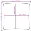 vidaXL Solseil sand 3x3 m 100% polyester oxford