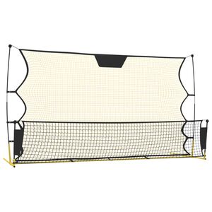 vidaXL Football stoppnett svart og gul 183x85x120 cm polyester