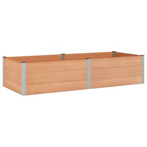 vidaXL H&oslash;ybed Brun 250 x 100 x 54 cm WPC og Aluminium