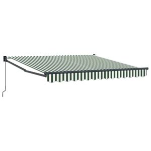 vidaXL Innvendbar Markise Gr&oslash;nn og hvit 350 x 250 cm