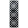 vidaXL Teppe Runner LESAKA Svart og hvit 100 x 300 cm Diamant fl&oslash;yel