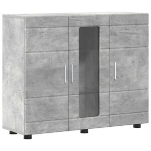 vidaXL Tre skap Betonggr&aring; 88,5 x 30,5 x 73 cm Konstruert tre
