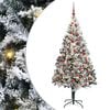 vidaXL Kunstig juletre Hvit 180 cm PVC og St&aring;l og Plast