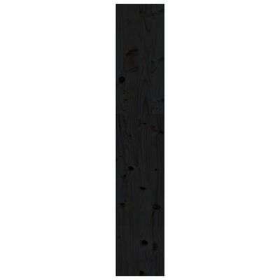 vidaXL Bokhylle/romdeler svart 80x30x167,4 cm heltre furu