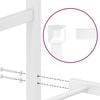 vidaXL Sengeramme i metall med hodegavl hvit 90x190 cm