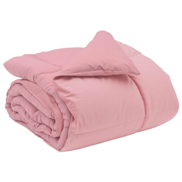 vidaXL Vinter Dynen Quilted Rosa 155 x 220 cm Mikrofiber