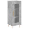 vidaXL Highboard betonggr&aring; 34,5x34x180 cm konstruert tre