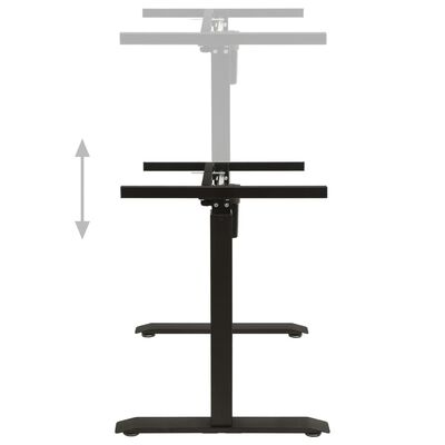 vidaXL Understell til sitte-/ståbord motorisert justerbar svart