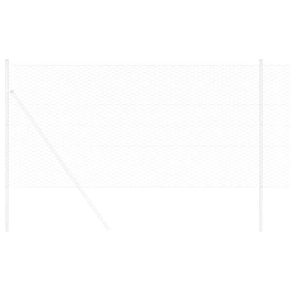 vidaXL Sekskantet gjerde s&oslash;lv 0,8 x 100 m Galvanisert st&aring;l