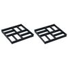 vidaXL St&oslash;peformer for betong 2 stk 40x40x4 cm plast