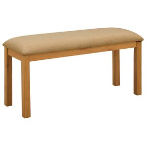 vidaXL Spisebenk 95 x 32 x 45 cm Massivt Eiketre Beige