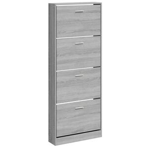 vidaXL Skoskap gr&aring; sonoma 59x17x150 cm konstruert tre