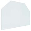 vidaXL Peisglassplate Gjennomsiktig 80 x 60 cm Glass