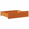 vidaXL Sengeskuffer 2 stk voksbrun 65x55x17 cm heltre furu