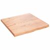 vidaXL Bordplate lysebrun 60x60x(2-4) cm behandlet heltre eik