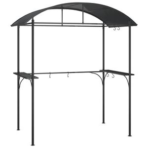 vidaXL Grilltelt med sidehyller antrasitt 220x115x230 cm st&aring;l