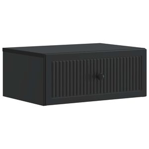 vidaXL Nattbordskap med skuff Svart 49 x 34,5 x 20 cm Konstruert tre