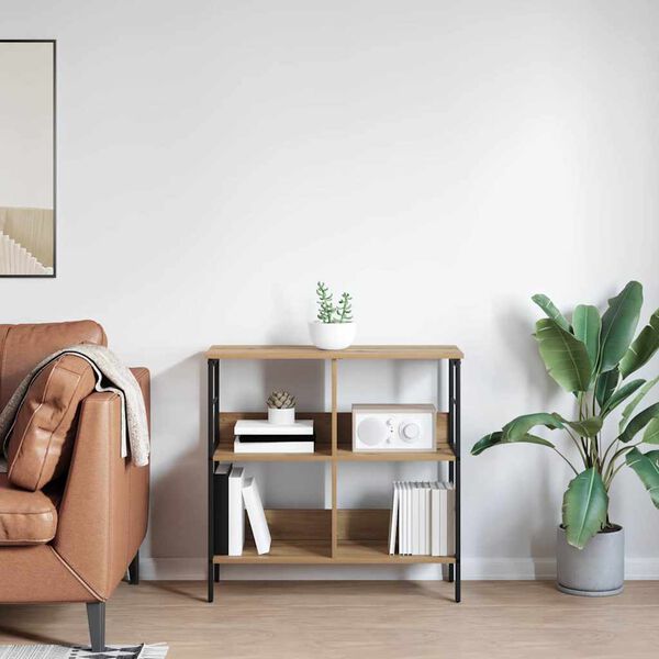 vidaXL Bokhylle Artisan Eik 82 x 32 x 79 cm Konstruert tre