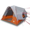 vidaXL Campingtelt 4 personer gr&aring; og oransje vanntett