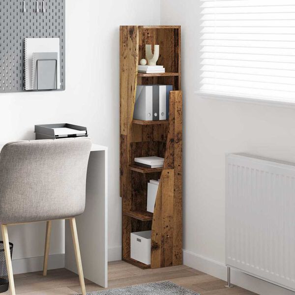 vidaXL Hj&oslash;rneskap Gammelt tre 27,5x27x140cm Konstruert tre