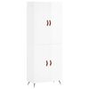 vidaXL Highboard h&oslash;yglans hvit 69,5x34x180 cm konstruert tre