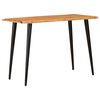 vidaXL Spisebord Brun og svart 110 x 55 x 78 cm Massiv mango tre