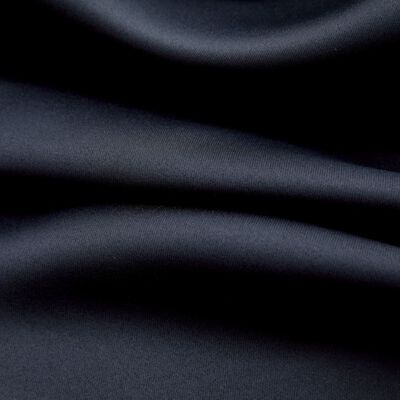vidaXL Lystette gardiner med metallringer 2 stk svart 140x175 cm