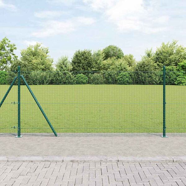 vidaXL Gjerdep&aring;le gr&oslash;nn 50 x 0,8 m (25 x 25 mm mesh) St&aring;l og PVC