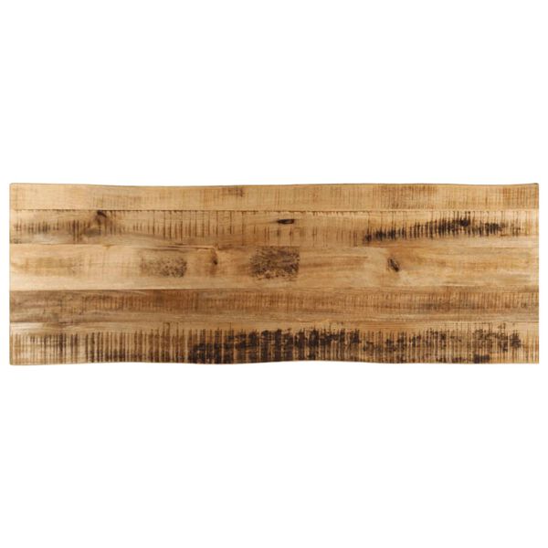vidaXL Bordplate naturlig kant 110x40x2,5 cm grovt heltre mangotre