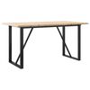 vidaXL Spisebord O-ramme 140x80x75,5 cm heltre furu og st&aring;l