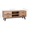 vidaXL TV-benk 120x30x45 cm heltre teak