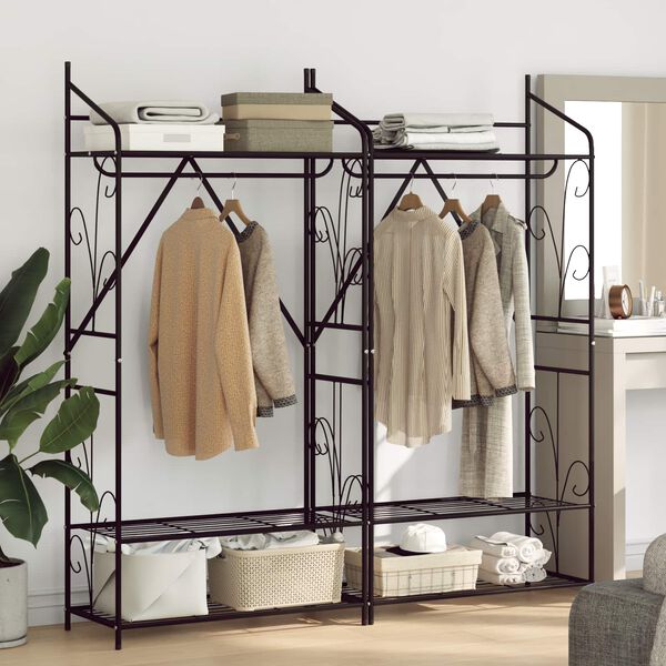 vidaXL &Aring;pen Garderobe Ensfarget 2 pcs 78 x 36 x 158 cm