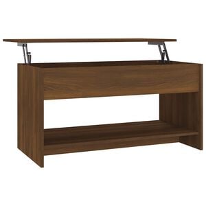 vidaXL Salongbord brun eik 102x50x52,5 cm konstruert tre
