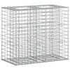 vidaXL Gabion hevet seng 90 x 50 x 80 cm Galvanisert st&aring;l S&oslash;lv
