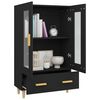 vidaXL Highboard svart 70x31x115 cm konstruert tre