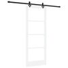 vidaXL Skyved&oslash;r Hvit 83 x 211 cm Massivt furutre og glass