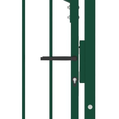 vidaXL Hageport med pigger stål 100x200 cm grønn