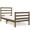 vidaXL Sengeramme honningbrun heltre furu 90x190 cm Single