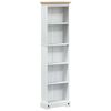 vidaXL Bokhylle 46 x 20 x 170 cm Massiv furu Hvit