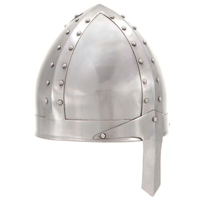 vidaXL Middelaldersk ridderhjelm antikk replika LARP sølv stål