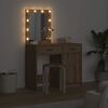 vidaXL Sminkebord med skuff 2 pcs Brun 50 x 41 x 135 cm Konstruert tre