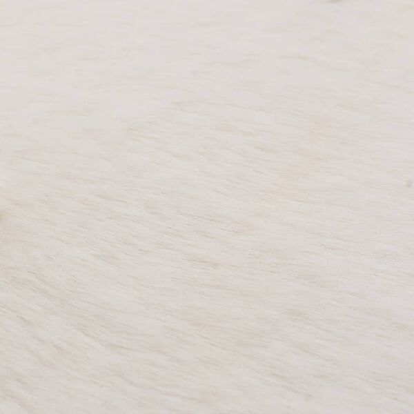 vidaXL Teppe 80 cm kunstig kaninskinn kremhvit