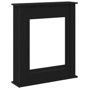 vidaXL Peisramme svart eik 75x20x87,5 cm konstruert tre