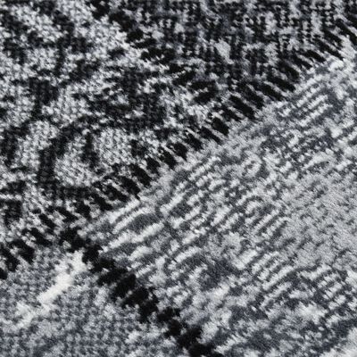 vidaXL Teppeløper BCF grå med blokkmønster 100x400 cm