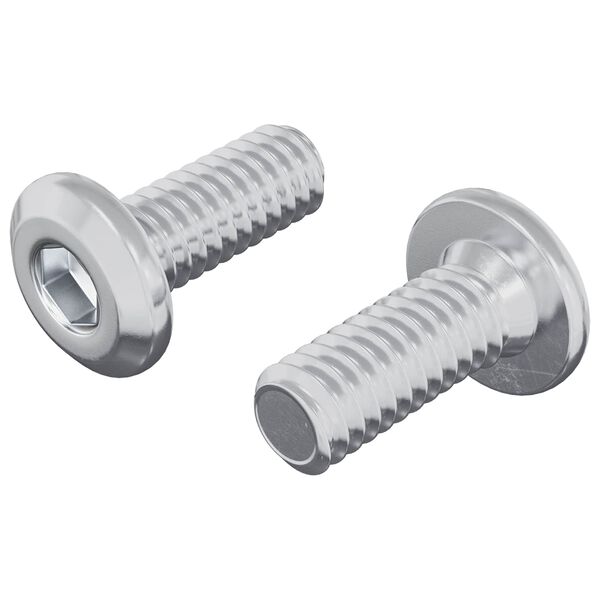 vidaXL Hodeskrue 2 pcs s&oslash;lv M6 x 15 mm St&aring;l