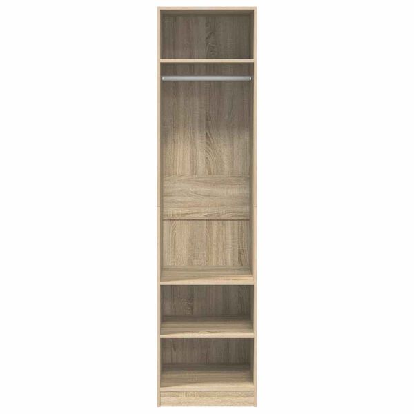 vidaXL Garderobe sonoma eik 50x50x200 cm konstruert tre